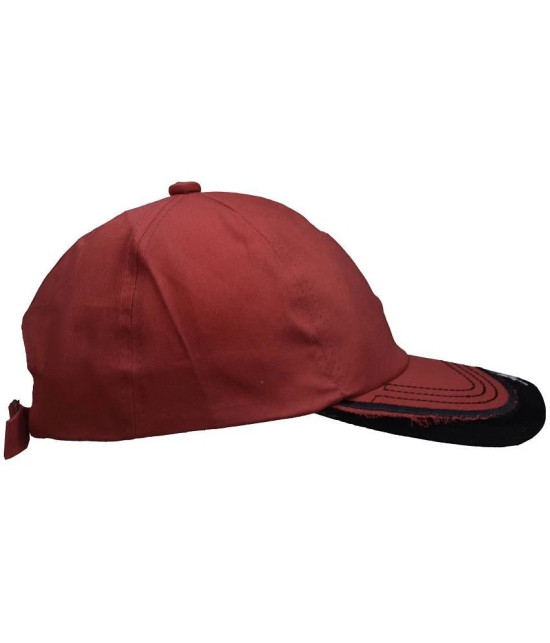 JMALL - Red Cotton Mens Cap ( Pack of 1 ) - Red