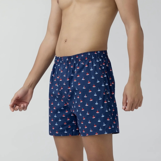 Remix Cotton Boxers Yacht Blue XXL