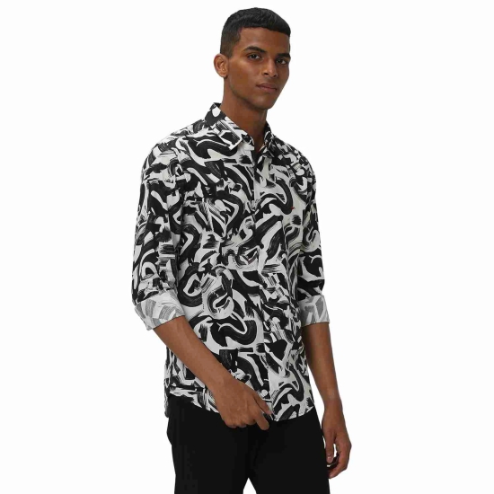 Black & White Digital Print Shirt