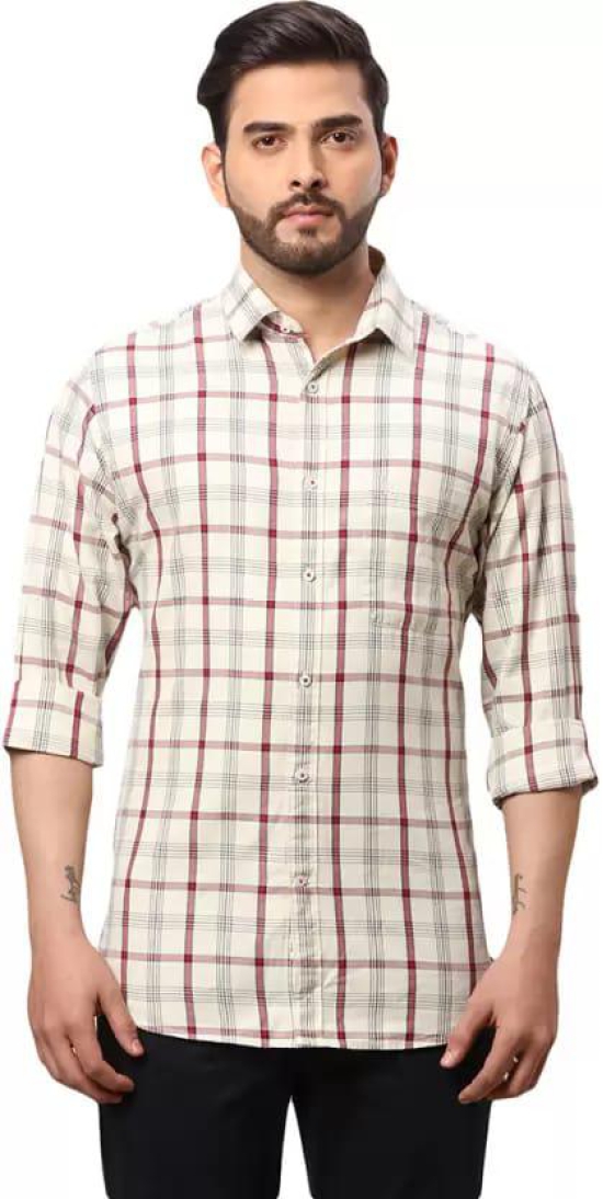 Men Slim Fit Checks Casual Shirt