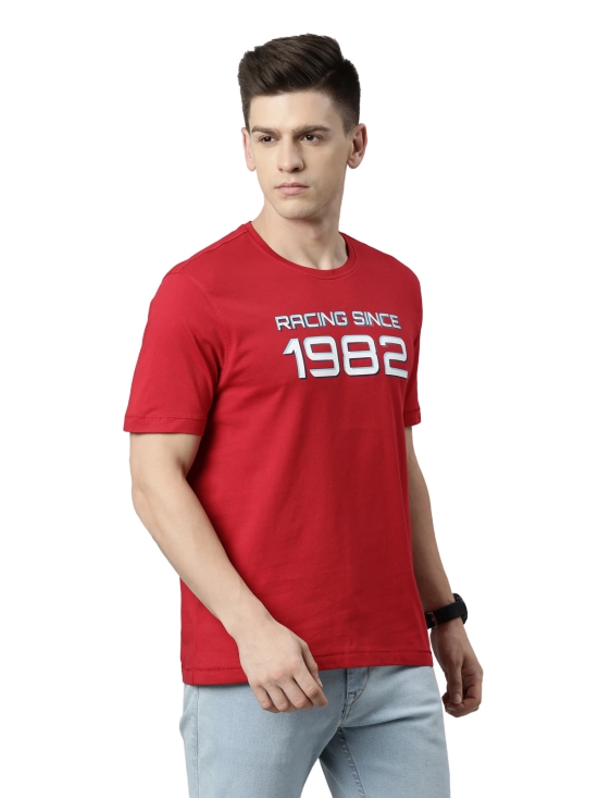 TVS Racing Round Neck T Shirts-Premium 100% Cotton Jersey, Versatile T Shirt for Men, Ideal for Gym, Casual Wear & More-Mercerised Yarn for Extra Durability-Easy to Wear & Wash