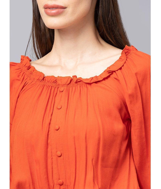 Globus - Orange Polyester Women''s Crop Top ( Pack of 1 ) - None