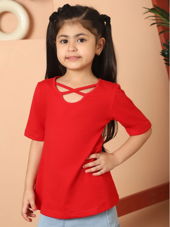 MINI & MING Solid Round Neck Cotton Top