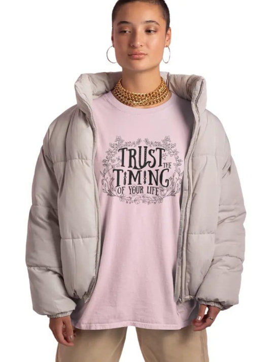 Trust the timing of your life - Unisex Oversized T-shirt