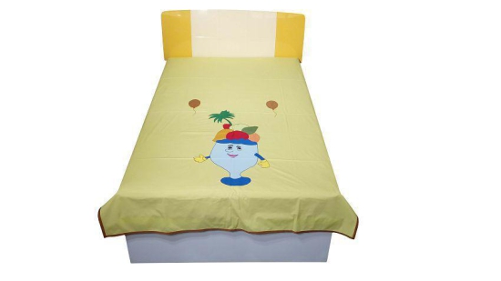 Hugs'n'Rugs Cotton Single Bedsheet - Yellow