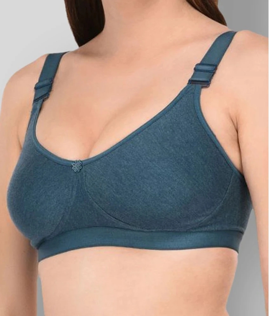 Elina - Blue Cotton Non - Padded Womens T-Shirt Bra ( Pack of 1 ) - 34D