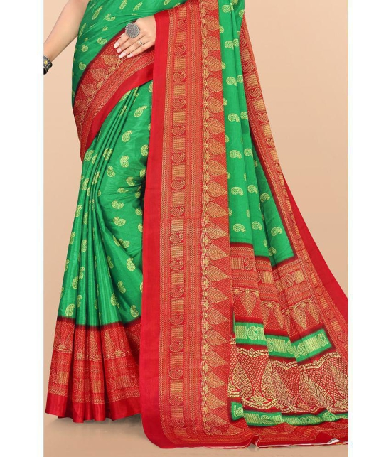 LEELAVATI - Multicolor Crepe Saree With Blouse Piece ( Pack of 1 ) - Multicolor