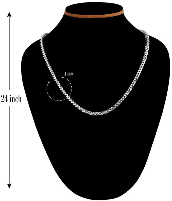 Fashion Frill Limited Edition Double Tone Silver Chain For Men /Boy - None