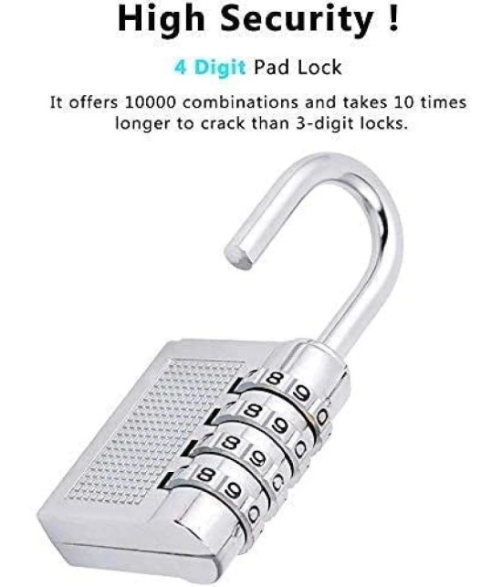 THR3E STROKES-Combination 4-Digit Safe Painted PIN Hand Bag Shaped Combination Stainless Steel Padlock Lock for