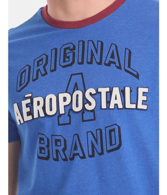 Aeropostale - Cotton Regular Fit Blue Men's T-Shirt ( Pack of 1 ) - None