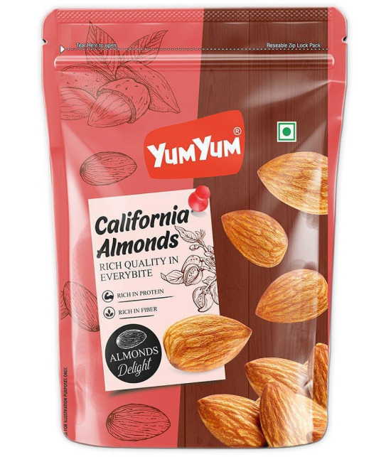 YUM YUM 100% Natural Dry Fruits California Almonds  (500g) Badam