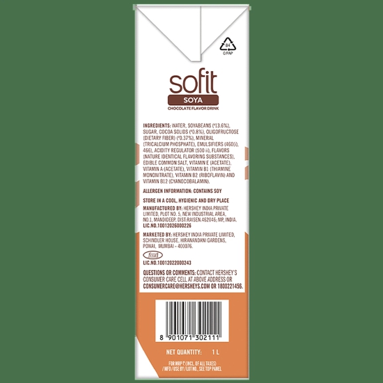 Sofit Soya Drink Chocolate, 1 L Tetra