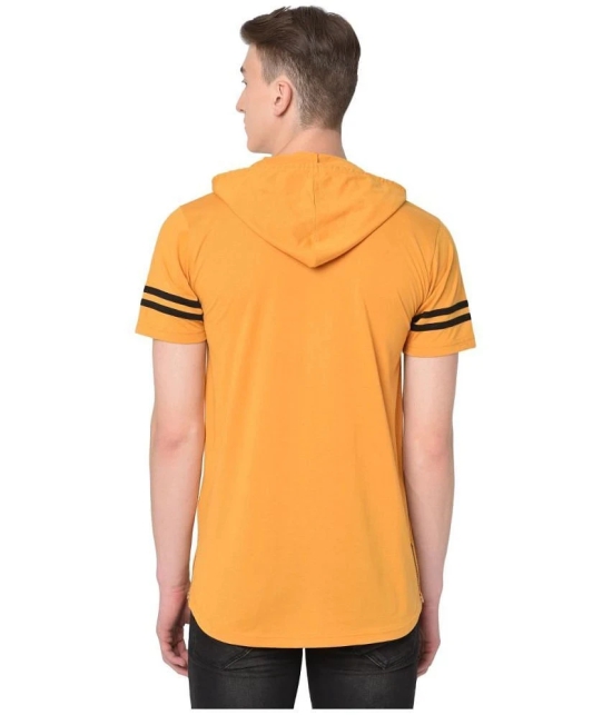 Glito - Mustard Cotton Blend Regular Fit Mens T-Shirt ( Pack of 1 ) - None