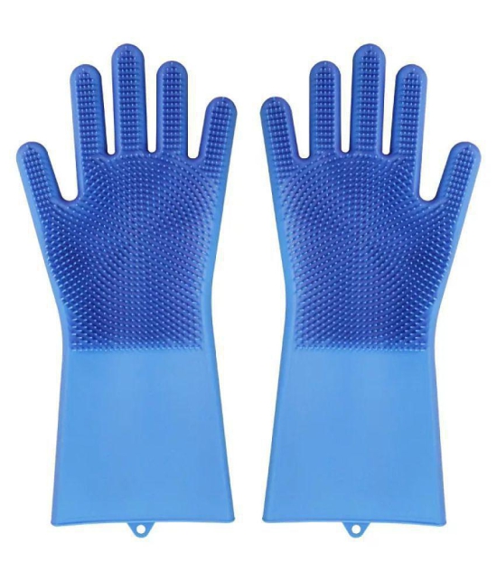 DEVISTIC SALES Rubber Standard Size Cleaning Glove 1Pair Silicon Glove