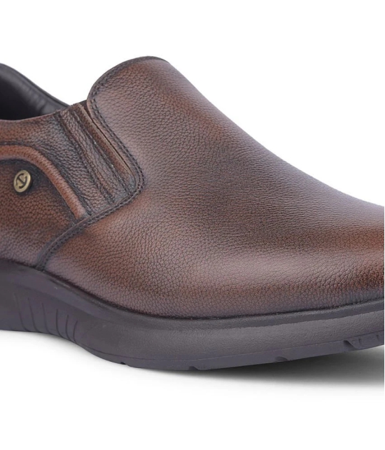 Liberty Brown Mens Slip On Formal Shoes - None