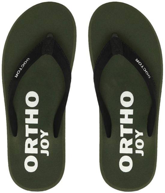 ORTHO JOY - Green Men's Thong Flip Flop - None