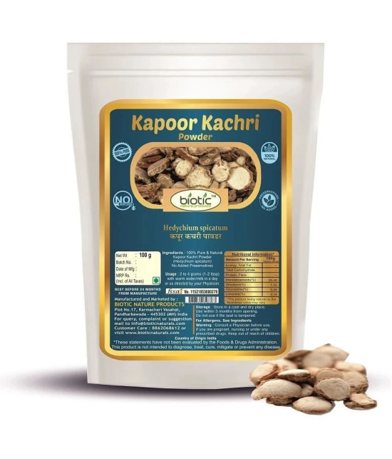 Biotic Kapoor Kachri Powder (Hedychium Spicatum) Kapur Kachri Powder 100 gm