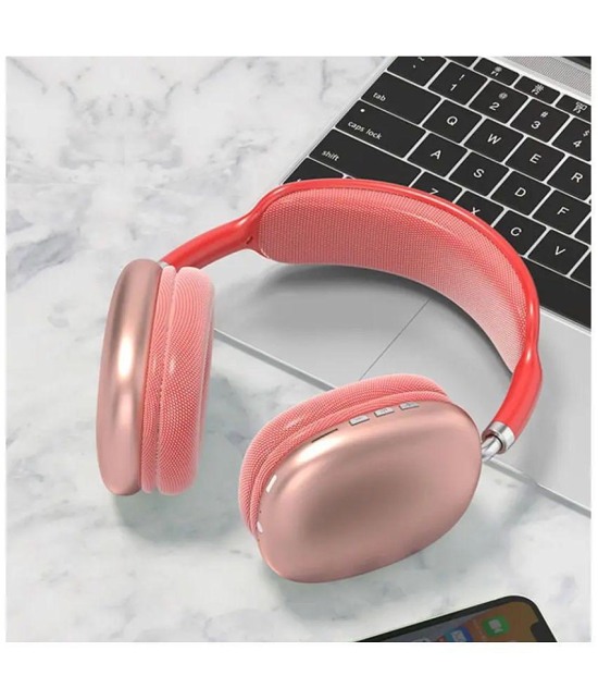 OLIVEOPS P9 Red Headphones Bluetooth Bluetooth Headphone On Ear 4 Hours Playback Active Noise cancellation IPX4(Splash & Sweat Proof) Red