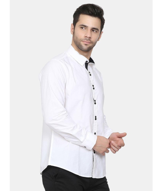 Life Roads - White 100% Cotton Slim Fit Men's Casual Shirt ( Pack of 1 ) - None