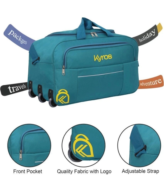 Kyros 53 Ltrs Teal Polyester Duffle Trolley - Onesize