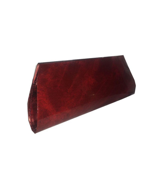 Apnav Maroon P.u. Magnit Button Fancy Clutch