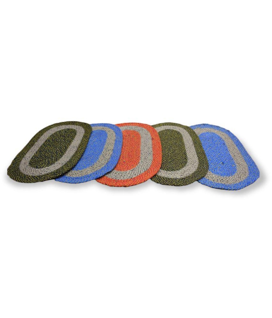 Abhikram Multi Set of 5 Door Mat - ( 60 X 40 cm ) - Multi