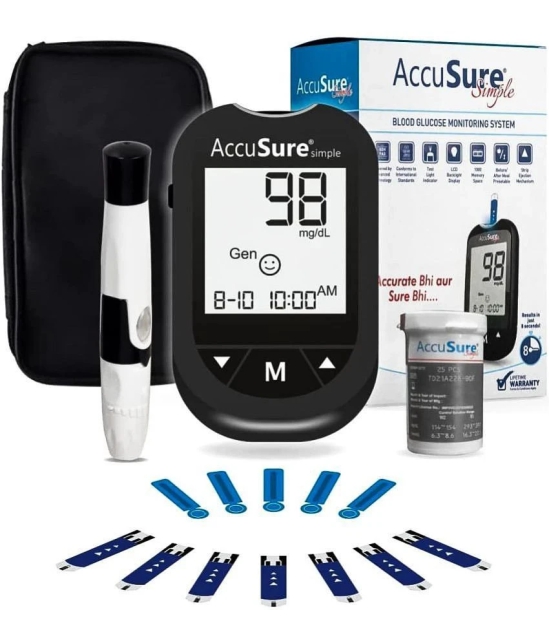 ACCUSURE with Simple 25 Stripsglucometer