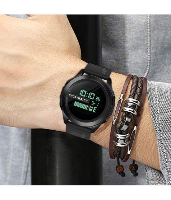 Hala - Black Silicon Digital Mens Watch