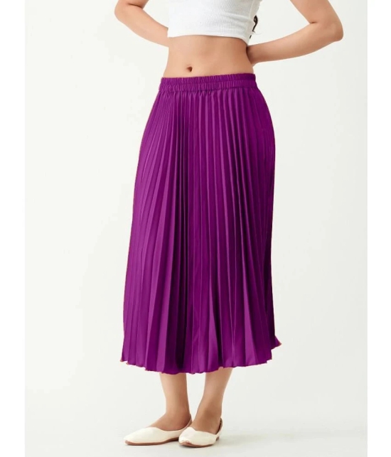 JASH CREATION Magenta Polyester Womens Flared Skirt ( Pack of 1 ) - None