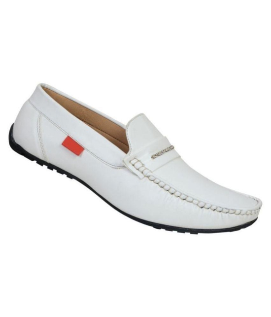 SHOES KINGDOM White Loafers - 12