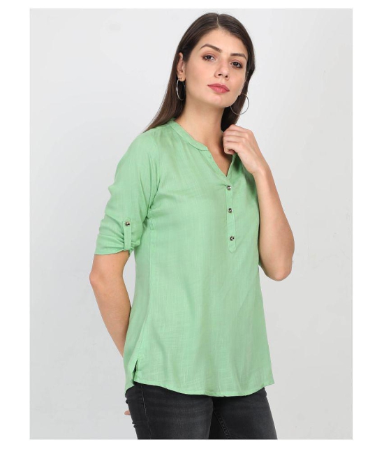 Alena - Green Rayon Womens Tunic ( Pack of 1 ) - S