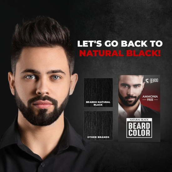 Beardo Beard Color for Men - Natural Black