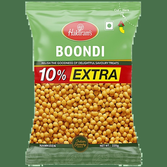 Haldiram's Namkeen - Boondi Plain (Del), 200 G Pouch