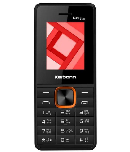 Karbonn KX3 Star Dual SIM Feature Phone Black Orange