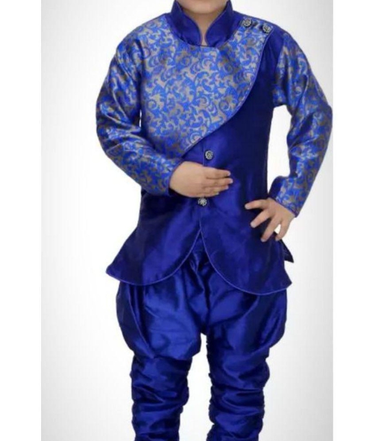 Rydho - Blue Polyester Boys Kurta With Churidar ( Pack of 1 ) - None