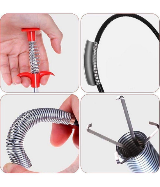 Stainless Steel Sink Strainer Kitchen Drain Basin Basket Filter Stopper Drainer/Jali +Drain Pipe Cleaning Sewer Dredging Tool, Clog Remover, Tube Drain