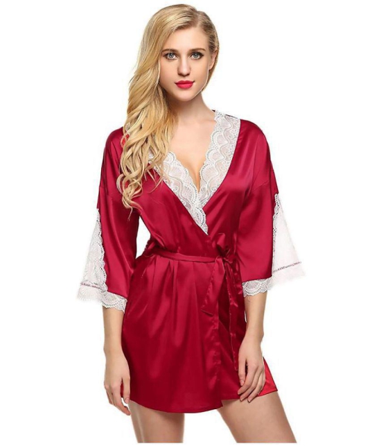 Piquant - Multicolor Satin Womens Nightwear Robes - L