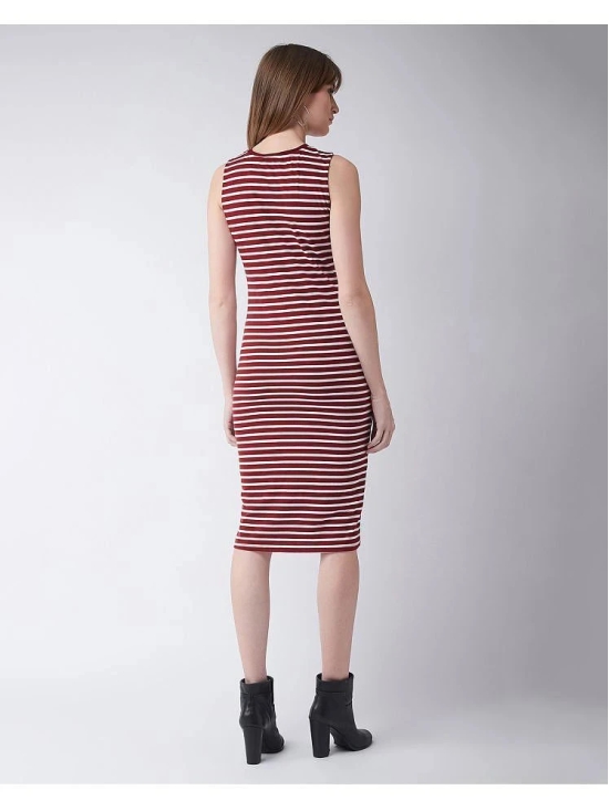 Miss Chase Cotton Striped Knee Length Womens Bodycon Dress - Multicolor ( Pack of 1 ) - None