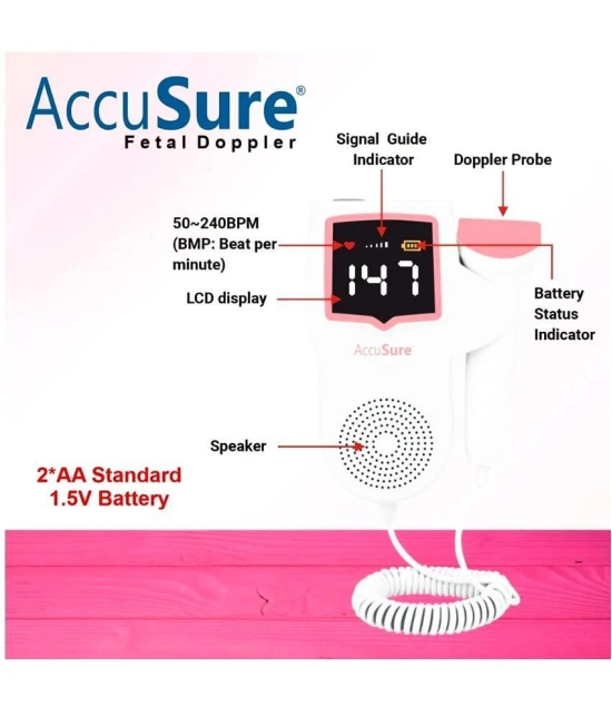 ACCUSURE Fetal Doppler for Doctors and Mother