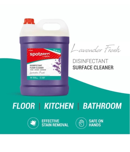 Spotzero By Milton Disinfectant Floor Cleaner, 5 Litres, Lavender | Surface Cleaner | Stain Removal