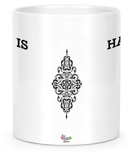 Idream Quote Printed Ceramic Coffee Mug 1 Pcs 330 mL - White