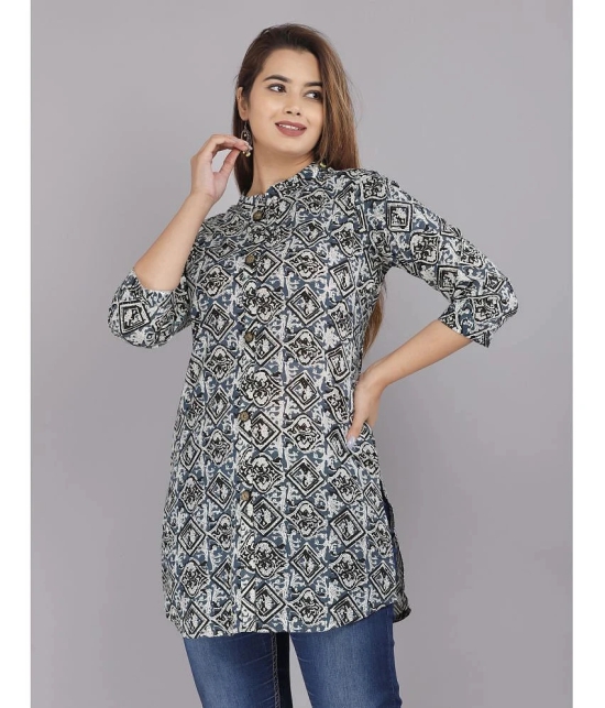 JC4U - Grey Cotton Flex Womens Straight Kurti ( Pack of 1 ) - None