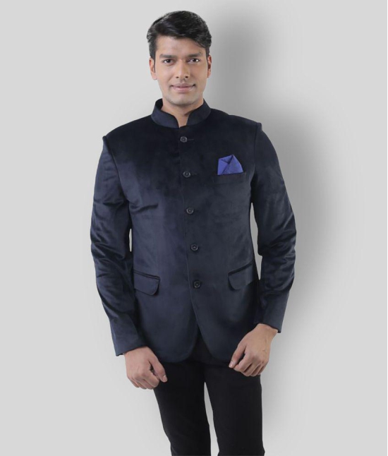 Hangup - Navy Velvet Regular Fit Mens Blazer ( Pack of 1 ) - 44