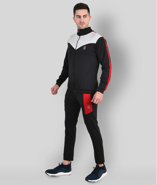 Forbro - Black Polyester Slim Fit Colorblock Men's Sports Tracksuit ( Pack of 1 ) - L