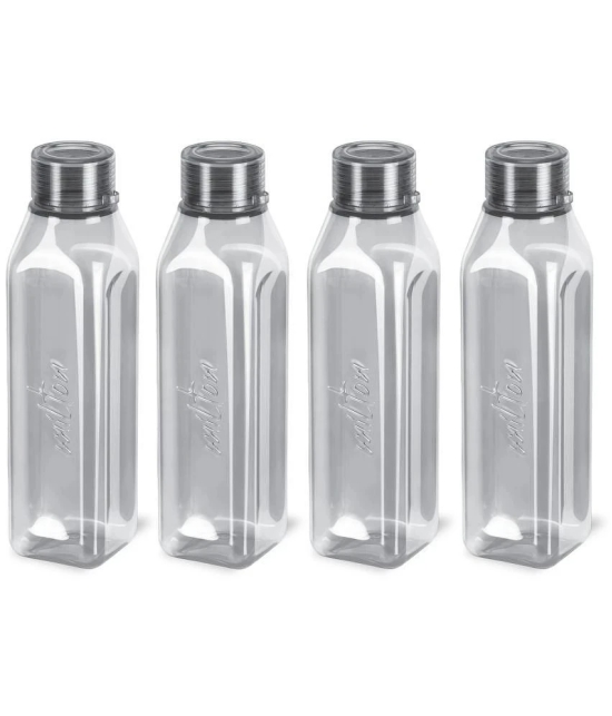 Milton Prime 1000 Pet Water Bottle, Set of 4, 1 Litre Each, Grey - Grey