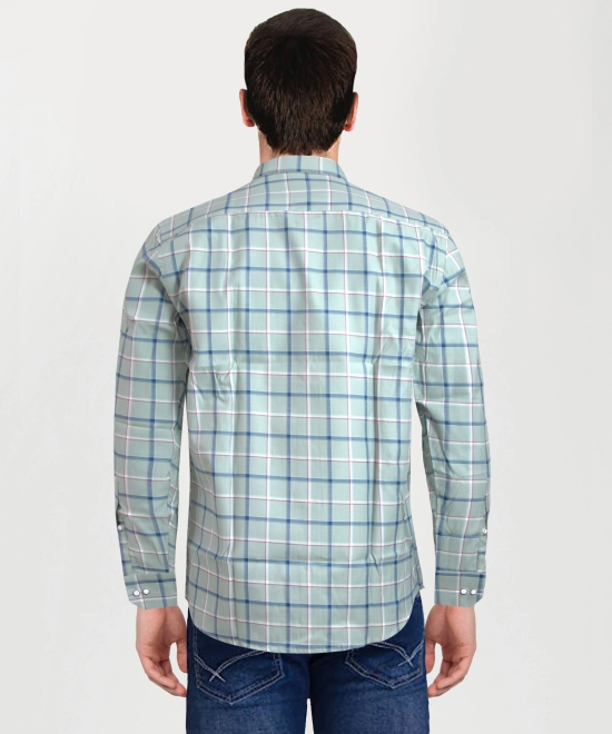 Cotton Full Sleeve Shirt Big Green Red Check