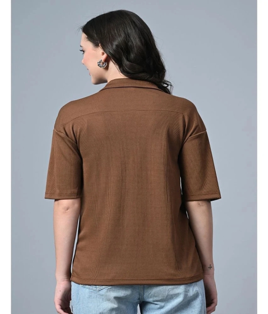 clafoutis Brown Lycra Regular Fit Womens T-Shirt ( Pack of 1 ) - None