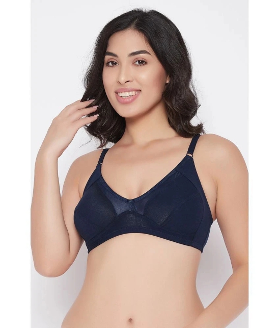 Clovia Pack of 1 100% Cotton Non Padded Womens Everyday Bra ( Blue ) - None