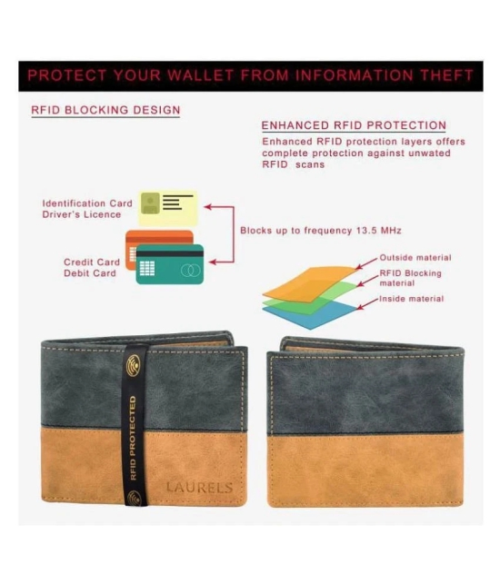 Laurels PU Black Casual Regular Wallet