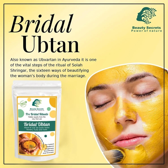 BRIDAL UBTAN SOLAH SHRINGAR RITUAL FOR BEAUTIFYING THE WOULD - BE -  BRIDE'S BODY-100Gm